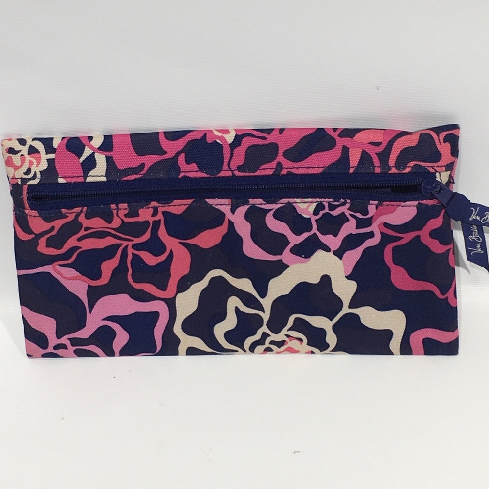 Vera Bradley Make up Case Navy Magenta - Picture 1 of 6